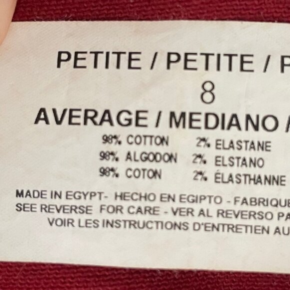 Gloria Vanderbilt Amanda 5 Pkt Straight Leg Cotton Jeans Burnt Red Sz 8P NWOT - Picture 12 of 13